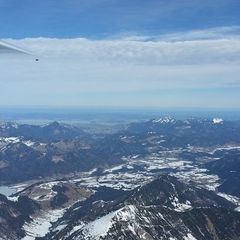 Flugwegposition um 10:56:41: Aufgenommen in der Nähe von Gemeinde Kufstein, Österreich in 2921 Meter